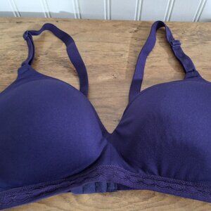 Warners All You Need 36D Cloud 9 Bra Wireless Blue Soft 1269